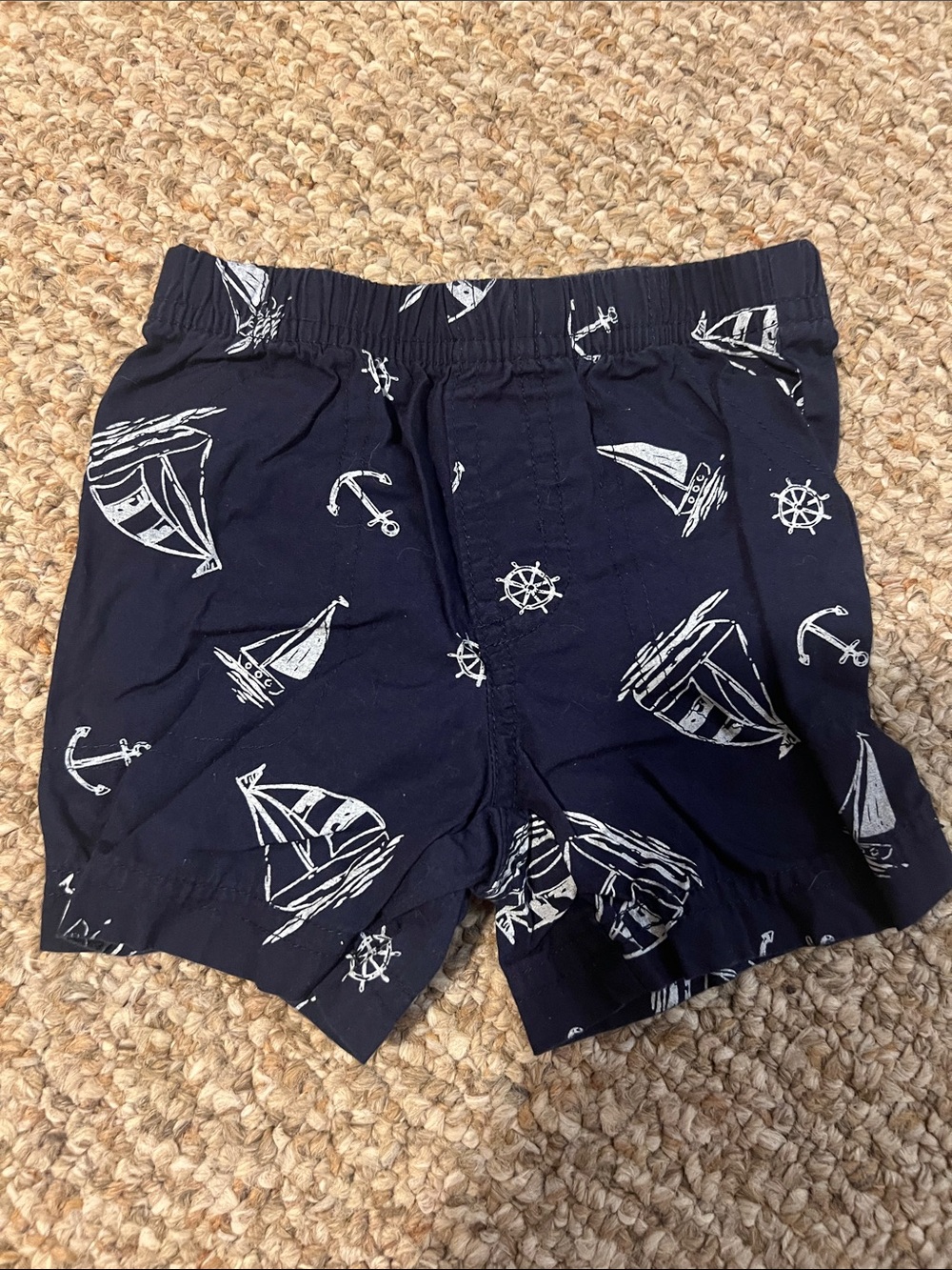 Carter's Navy Blue Nautical Sailboat Shorts